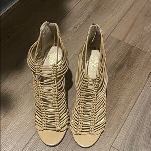 Vince Camuto Tan Strappy Heels